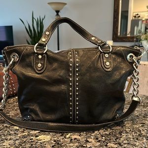 Michael Kors, handbag, studs and silver chain